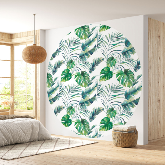 Papel pintado redondo - Motivo botánico