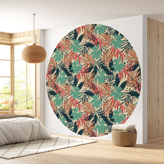 Papel pintado redondo - Motivo botánico