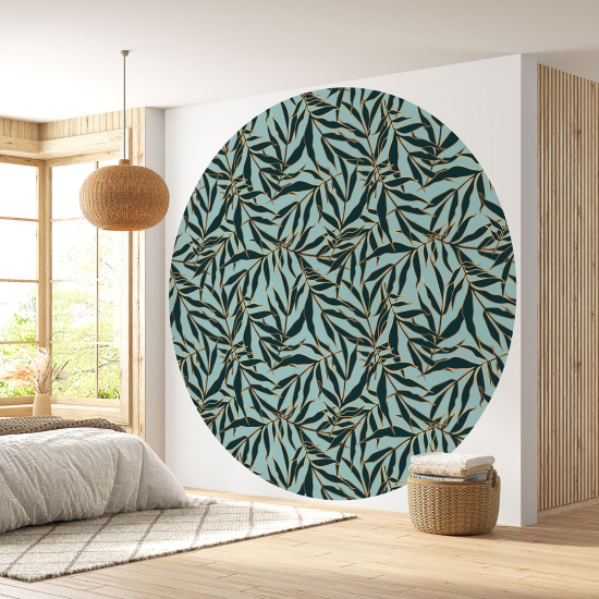 Papel pintado redondo - Motivo botánico