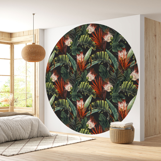 Papel pintado redondo - Motivo botánico