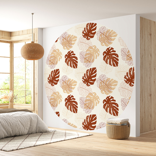Papel pintado redondo - Motivo botánico