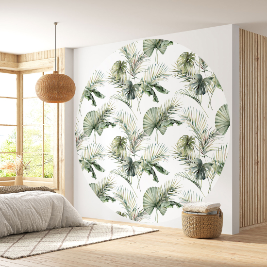 Papel pintado redondo - Motivo botánico