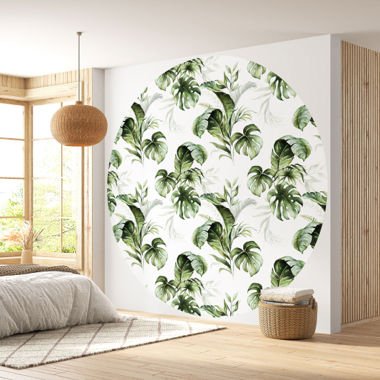 Papel pintado redondo - Motivo botánico