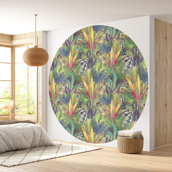 Papel pintado redondo - Motivo botánico