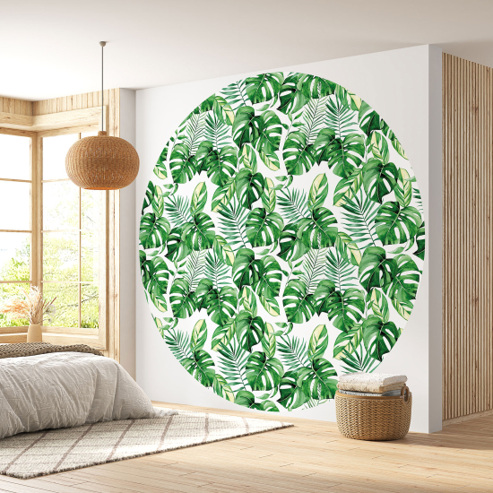 Papel pintado redondo - Motivo botánico
