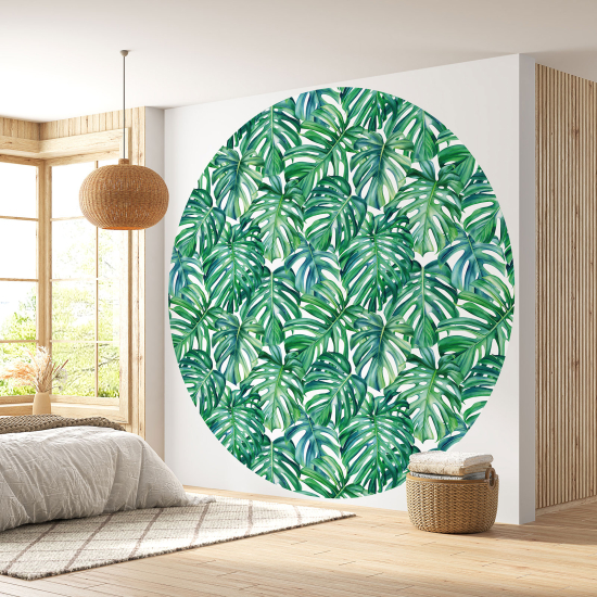Papel pintado redondo - Motivo botánico