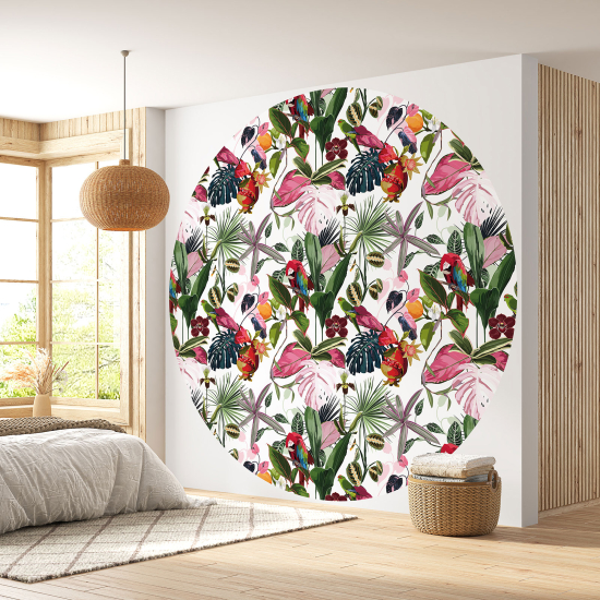 Papel pintado redondo - Motivo botánico