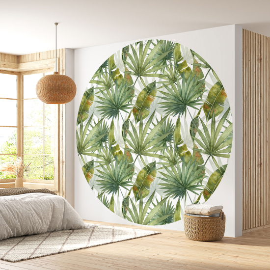 Papel pintado redondo - Motivo botánico