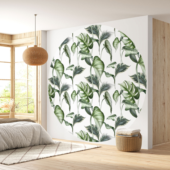 Papel pintado redondo - Motivo botánico