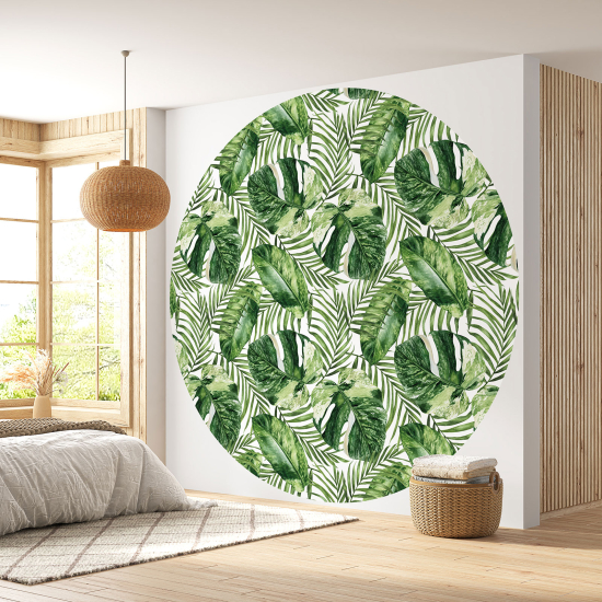 Papel pintado redondo - Motivo botánico