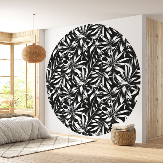Papel pintado redondo - Motivo botánico