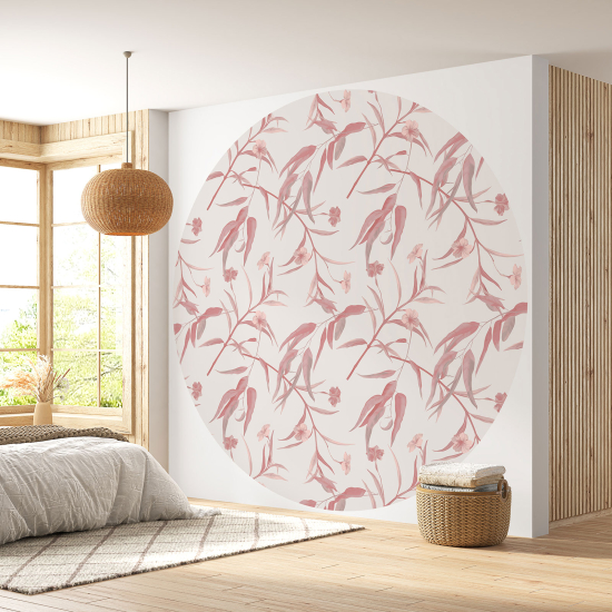 Papel pintado redondo - Motivo botánico