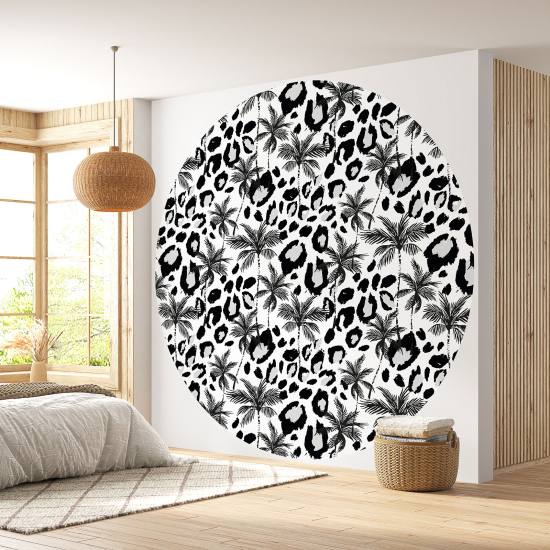Papel pintado redondo - Motivo botánico