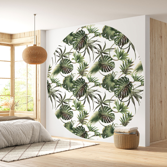 Papel pintado redondo - Motivo botánico