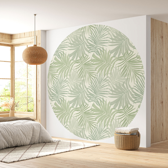 Papel pintado redondo - Motivo botánico