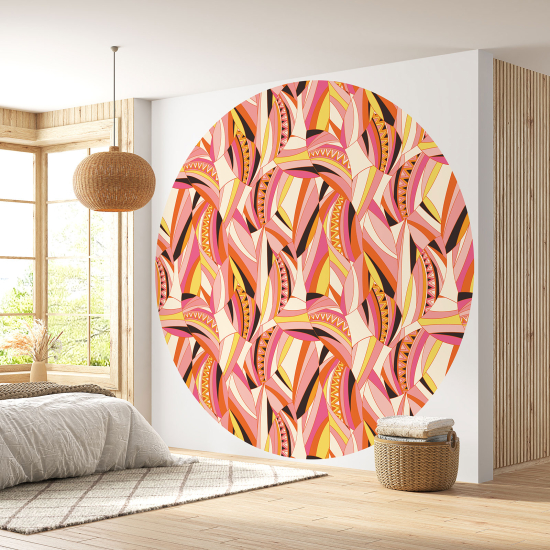 Papel pintado redondo - Motivo botánico
