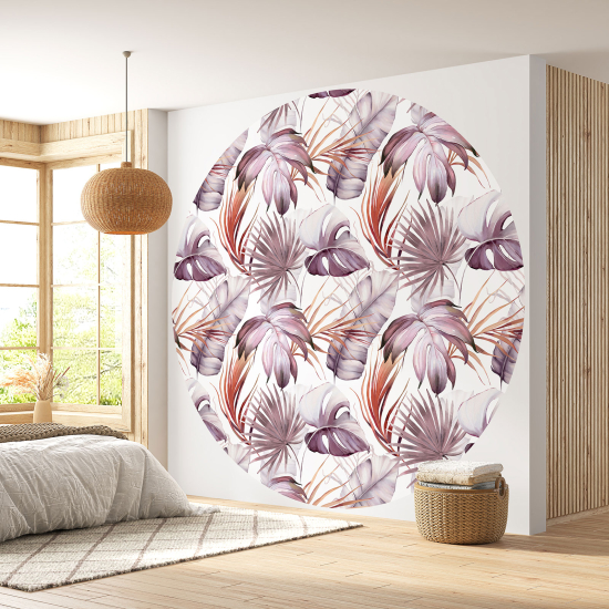 Papel pintado redondo - Motivo botánico