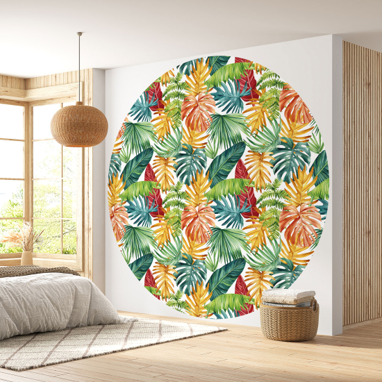 Papel pintado redondo - Motivo botánico