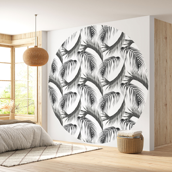 Papel pintado redondo - Motivo botánico