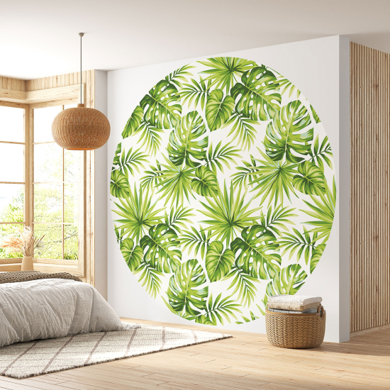 Papel pintado redondo - Motivo botánico