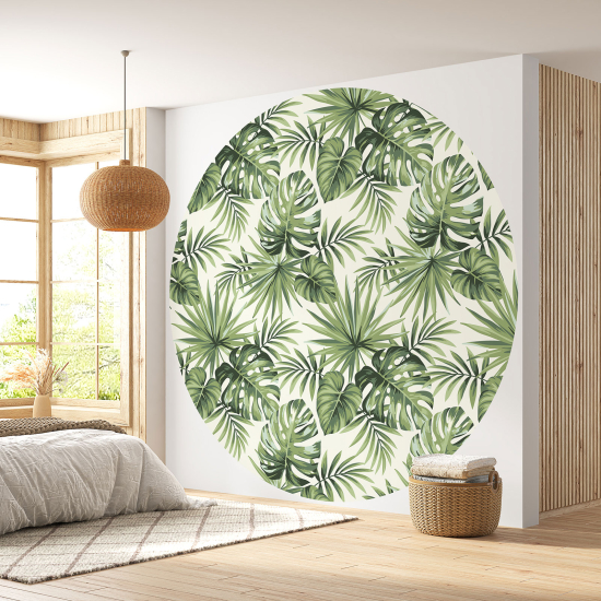 Papel pintado redondo - Motivo botánico