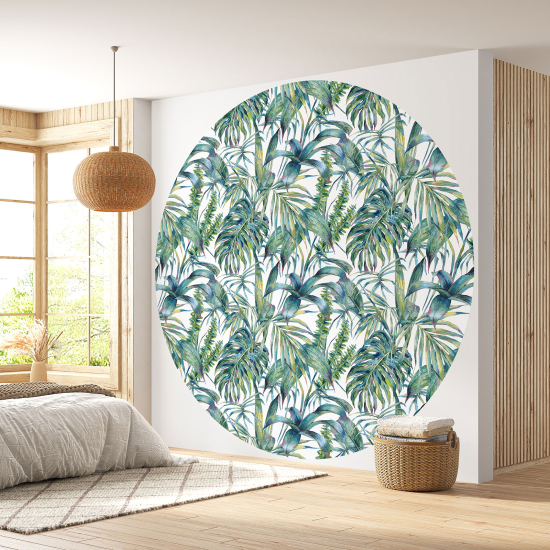 Papel pintado redondo - Motivo botánico