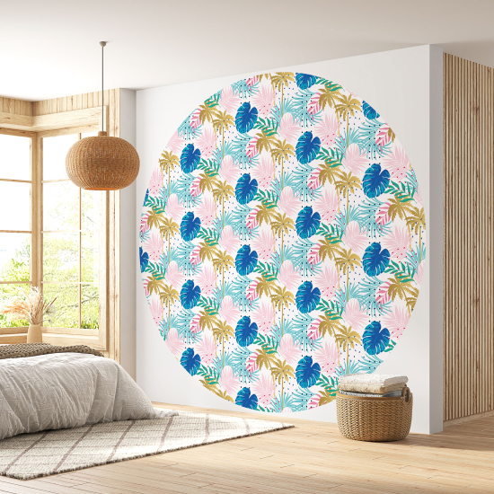 Papel pintado redondo - Motivo botánico