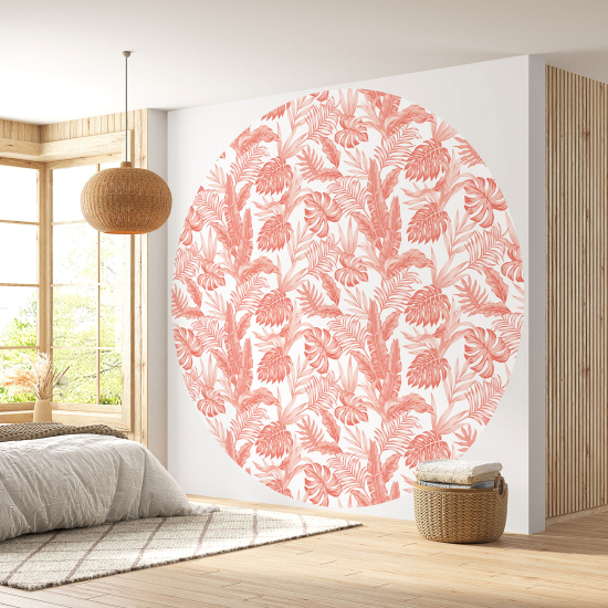 Papel pintado redondo - Motivo botánico