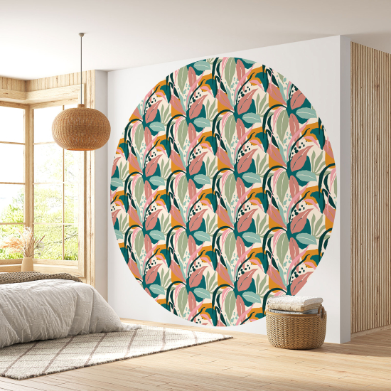 Papel pintado redondo - Motivo botánico