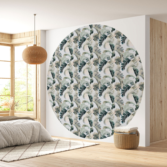 Papel pintado redondo - Motivo botánico