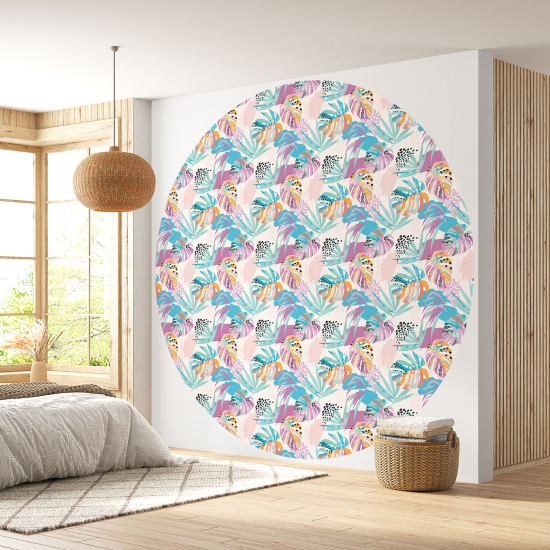 Papel pintado redondo - Motivo botánico