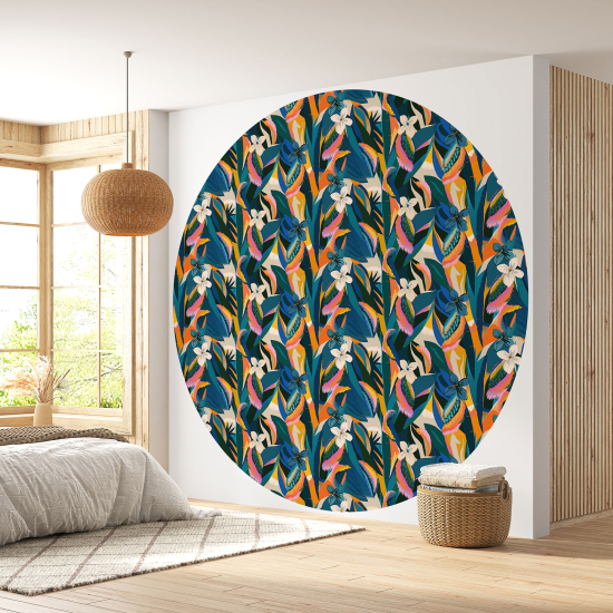 Papel pintado redondo - Motivo botánico