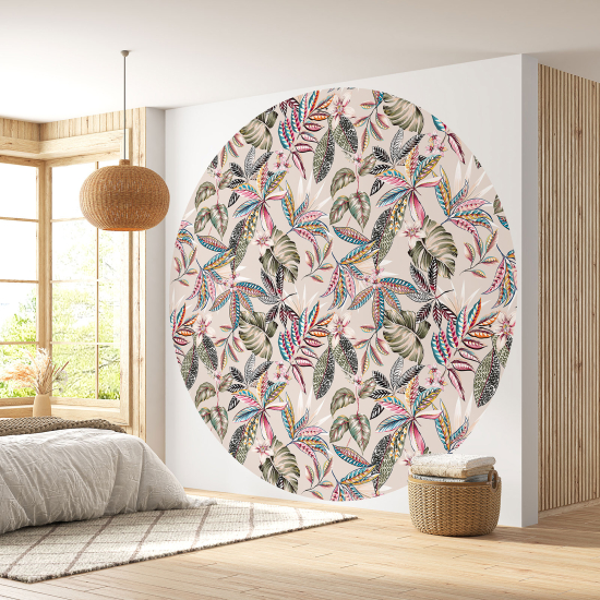 Papel pintado redondo - Motivo botánico