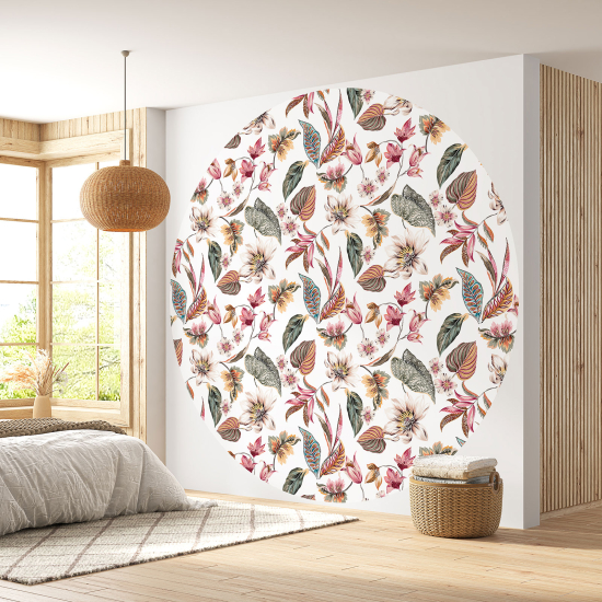 Papel pintado redondo - Motivo botánico