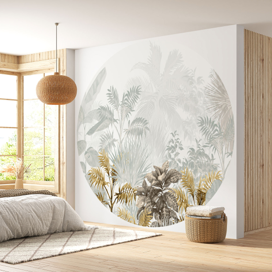 Papel pintado redondo - Motivo botánico