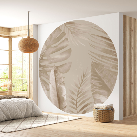 Papel pintado redondo - Motivo botánico