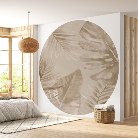 Papel pintado redondo - Motivo botánico