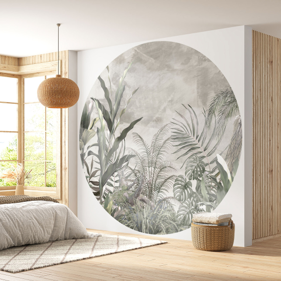 Papel pintado redondo - Motivo botánico