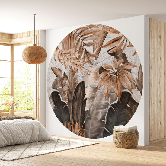 Papel pintado redondo - Motivo botánico