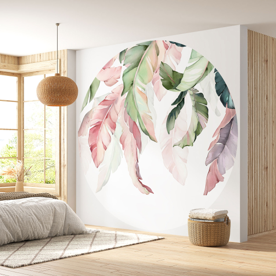 Papel pintado redondo - Motivo botánico