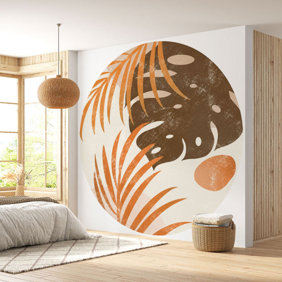 Papel pintado redondo - Motivo botánico