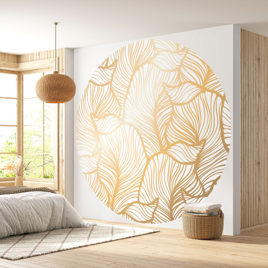 Papel pintado redondo - Motivo botánico