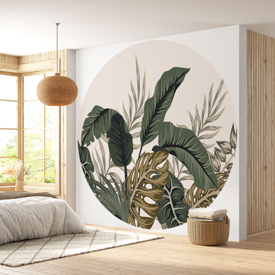 Papel pintado redondo - Motivo botánico