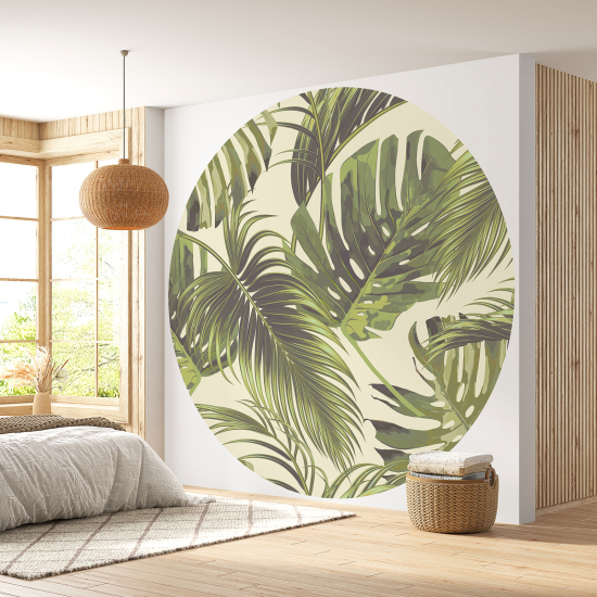 Papel pintado redondo - Motivo botánico