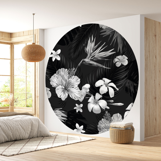 Papel pintado redondo - Motivo botánico