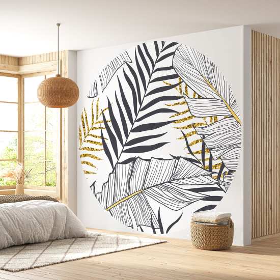 Papel pintado redondo - Motivo botánico