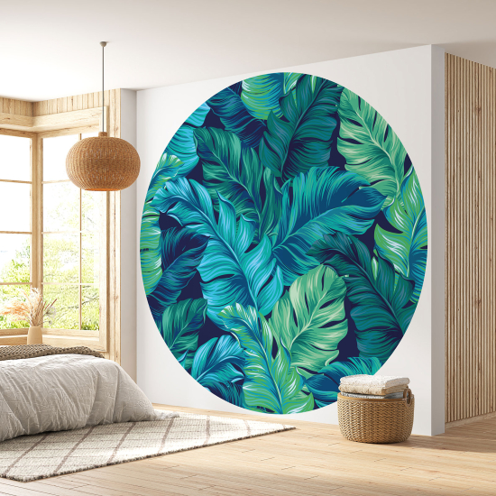 Papel pintado redondo - Motivo botánico