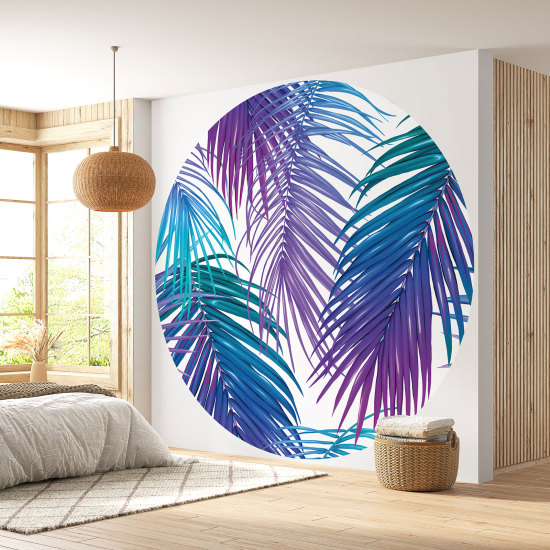 Papel pintado redondo - Motivo botánico
