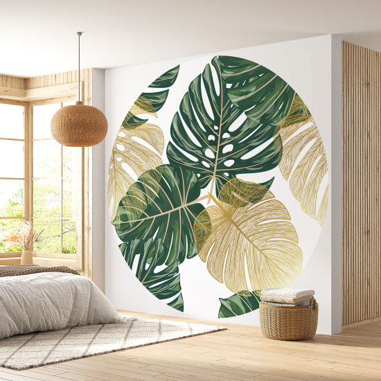 Papel pintado redondo - Motivo botánico