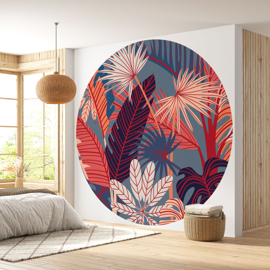 Papel pintado redondo - Motivo botánico